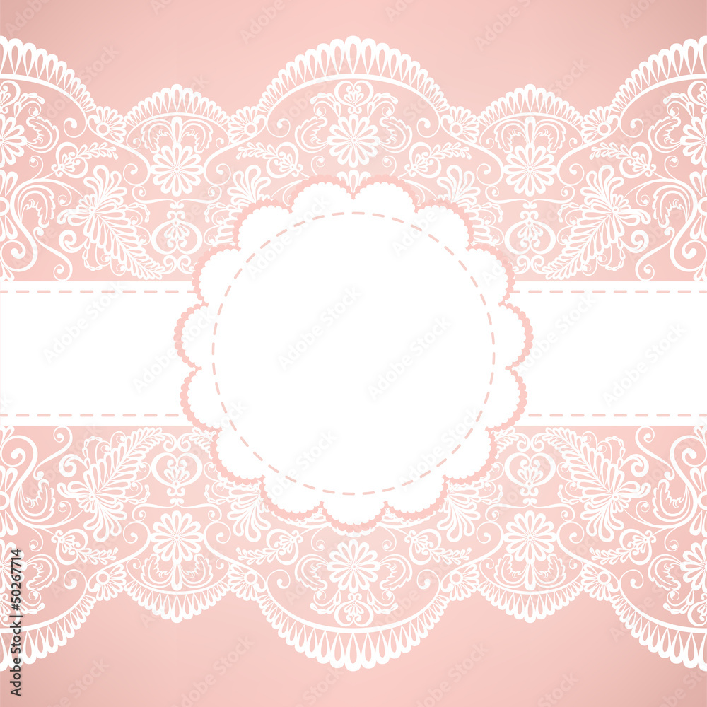 card with lace