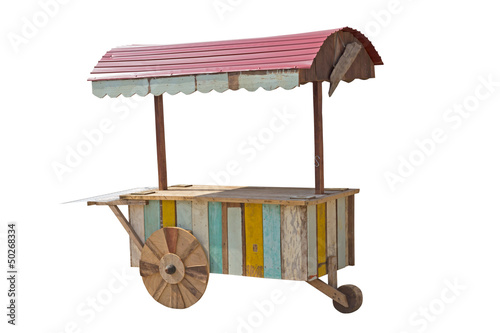 Traditional barrow isolated on white background