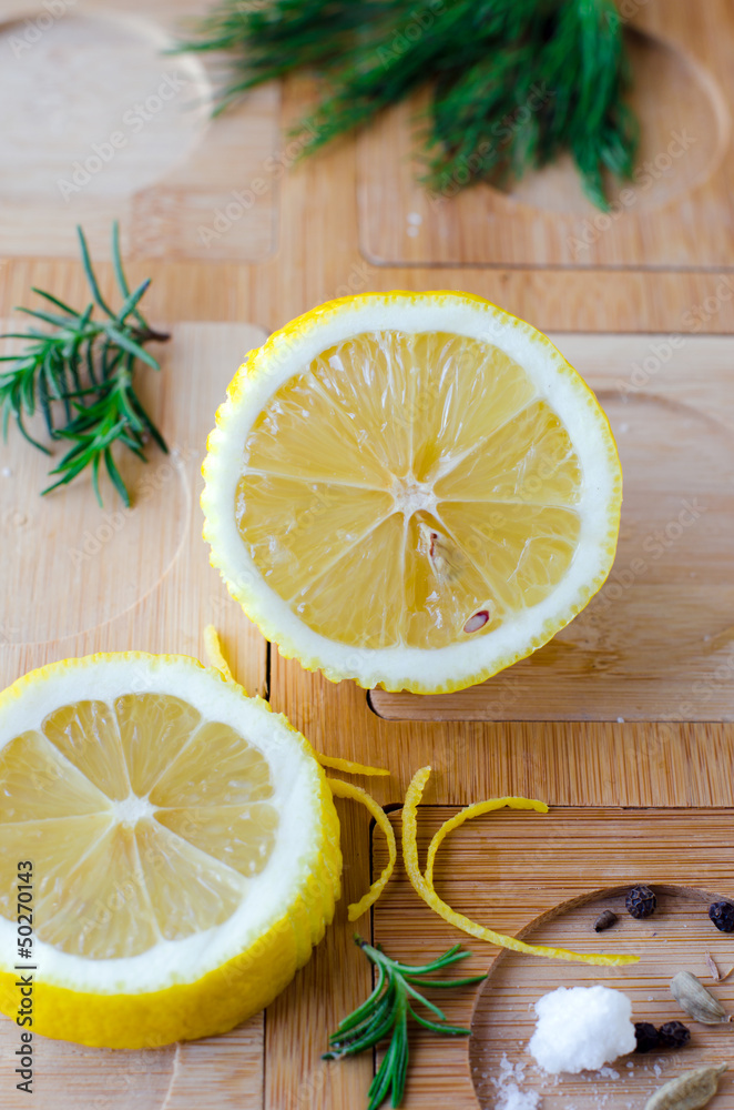 .Lemon and rosemary .Lemon and rosemary