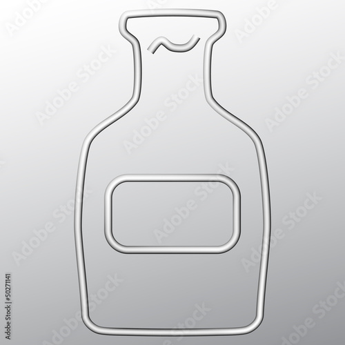 Bottle out of steel wire