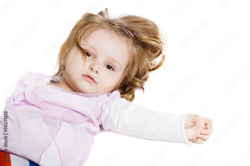 little girl lying on the floor little girl lying on the floor