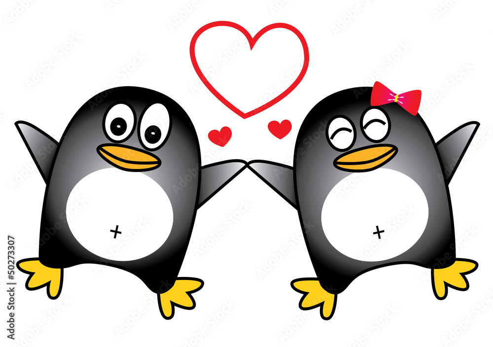 Obraz premium Dancing Penguin couple
