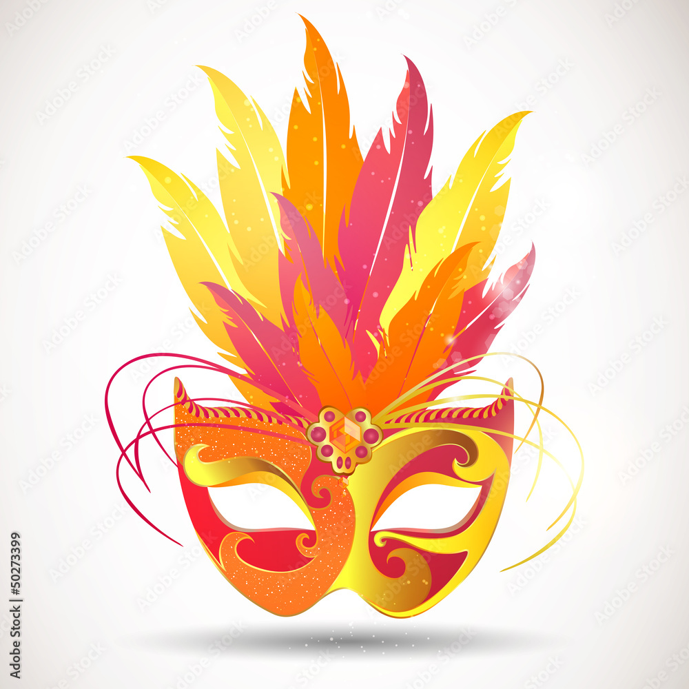 Vector Illustration of a Festive Carnival Mask Vector Illustration of a Festive Carnival Mask