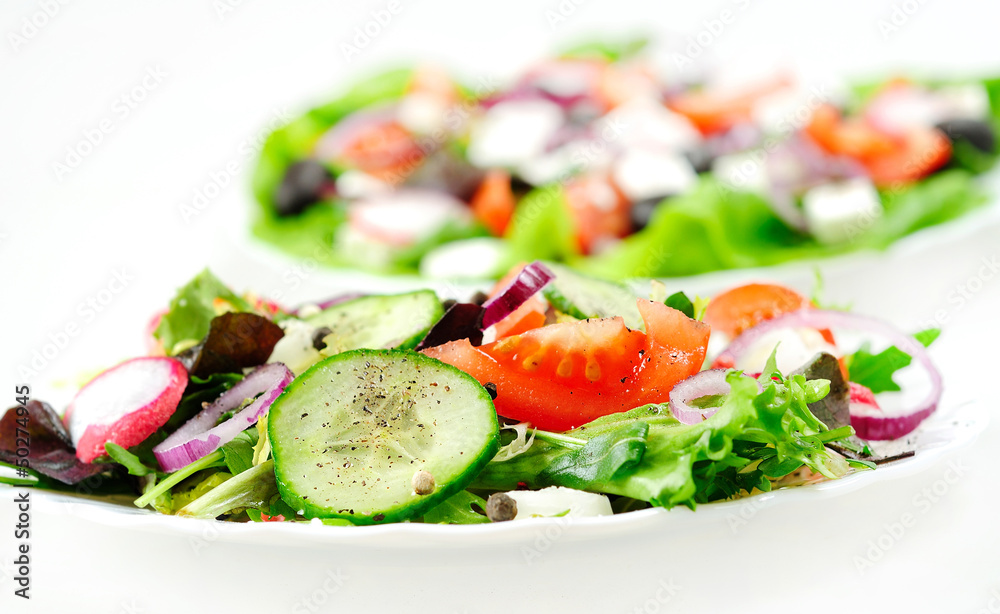Plate with salad Plate with salad