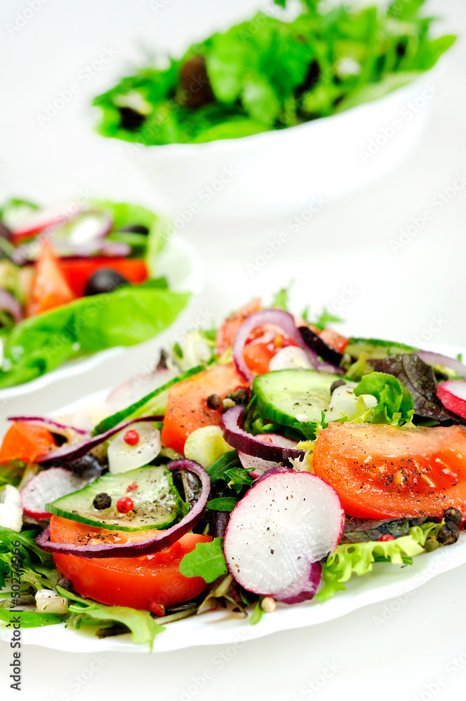 Plate with salad Plate with salad