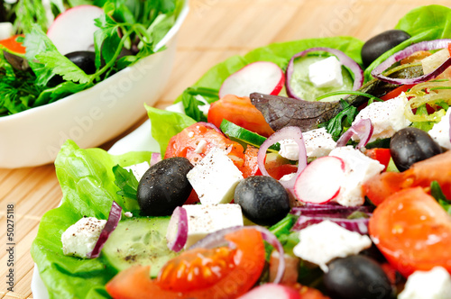 Plate with salad