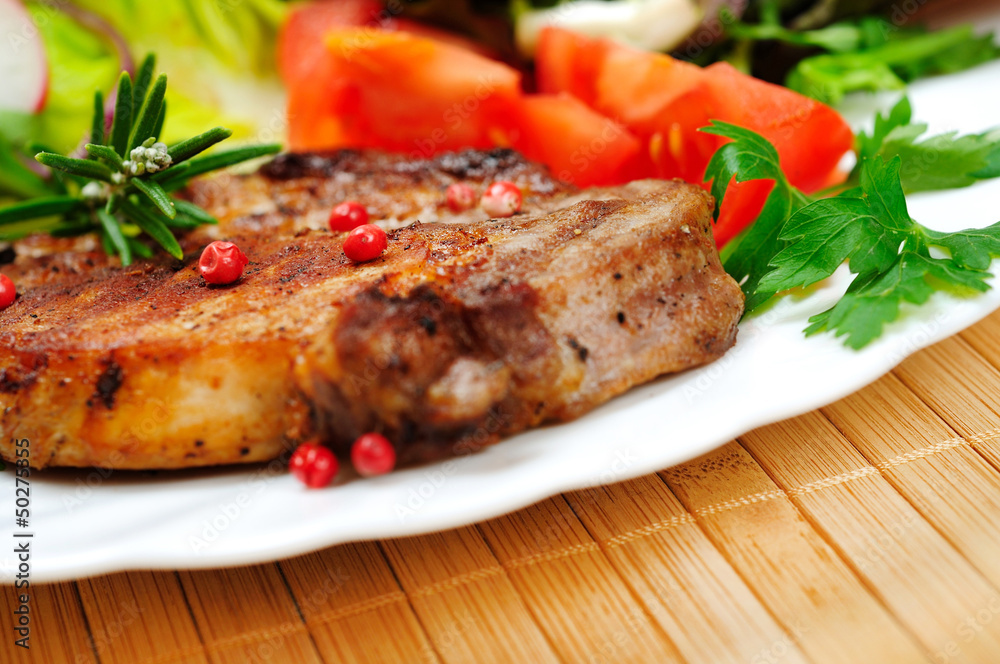 Salad and meat Salad and meat