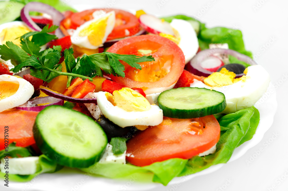 Plate with salad Plate with salad