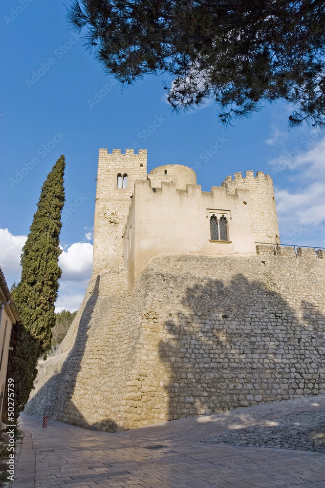 Castellet Castle near Foix dam in Barcelona, Spain