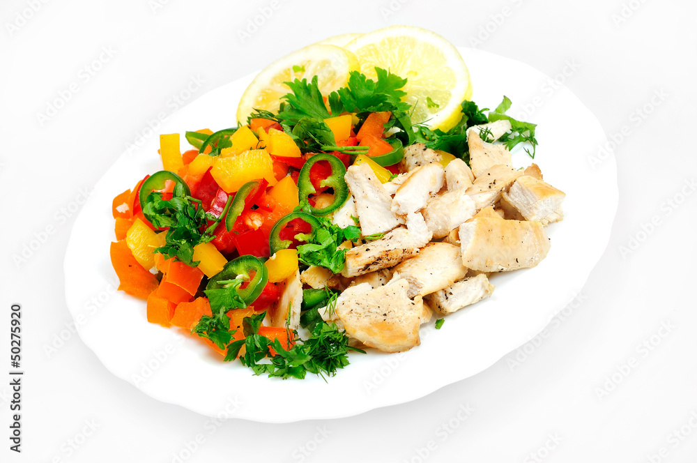 Plate with salad Plate with salad
