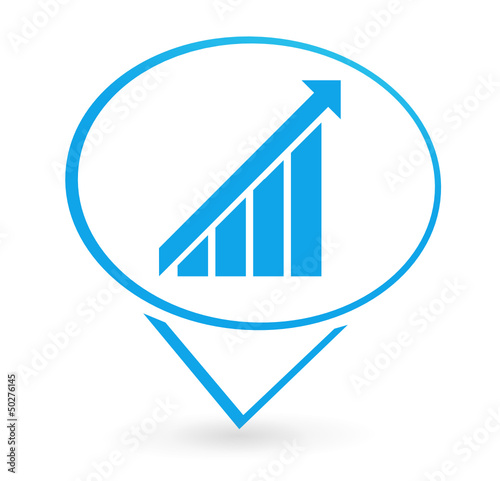 statistiques en hausse sur signet bleu