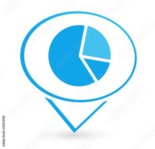 statistiques camembert sur signet bleu