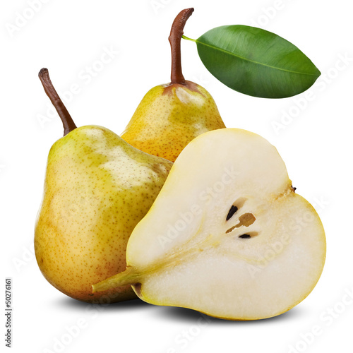 Tableau sur toile three ripe pears