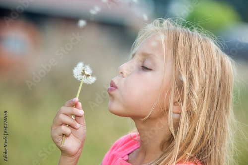 girl with dandelion
