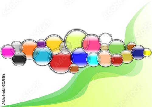 Multicolored Bubble background