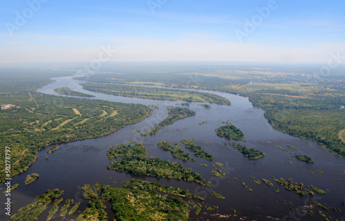 Aerial view of the Zambezi