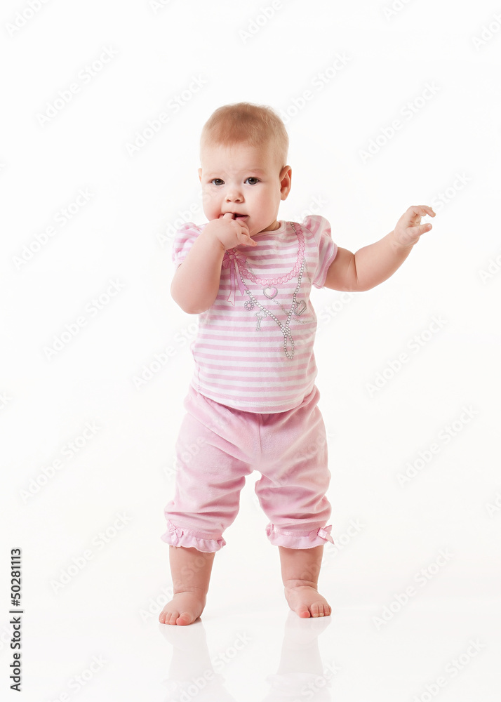 little baby isolated on a white background little baby isolated on a white background