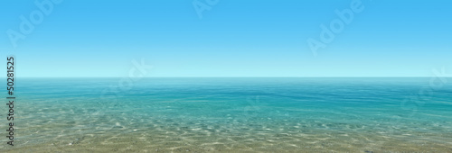 beautiful blue water and sky © lexxizm