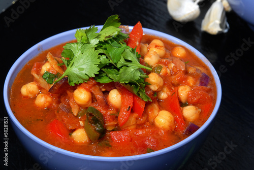 tomato and chickpea curry