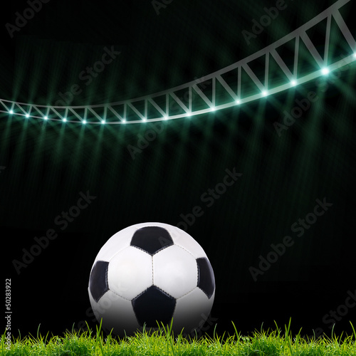 soccer field with bright lights