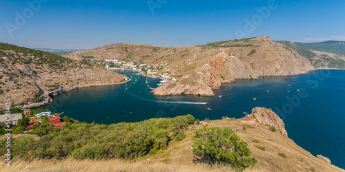 Crimean Mountains form the city of Balaklava