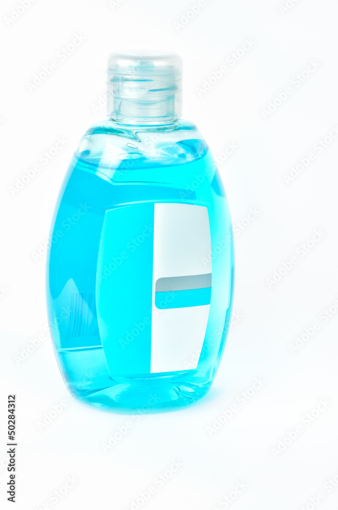 bottle with blue product bottle with blue product