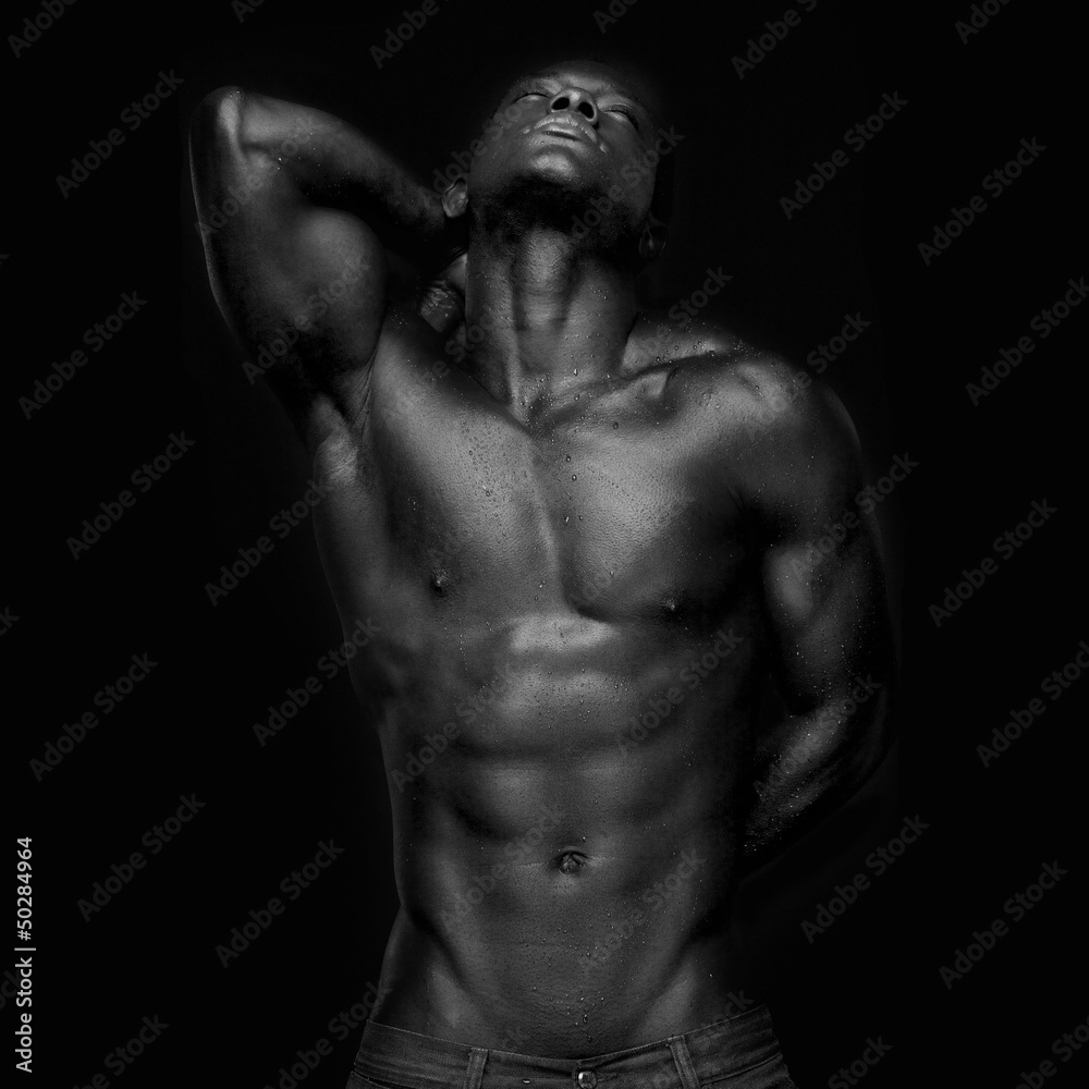 Fototapeta premium African American with Muscles