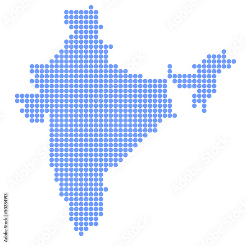 インド　地図　円