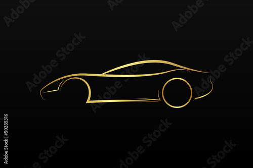 Golden car logo