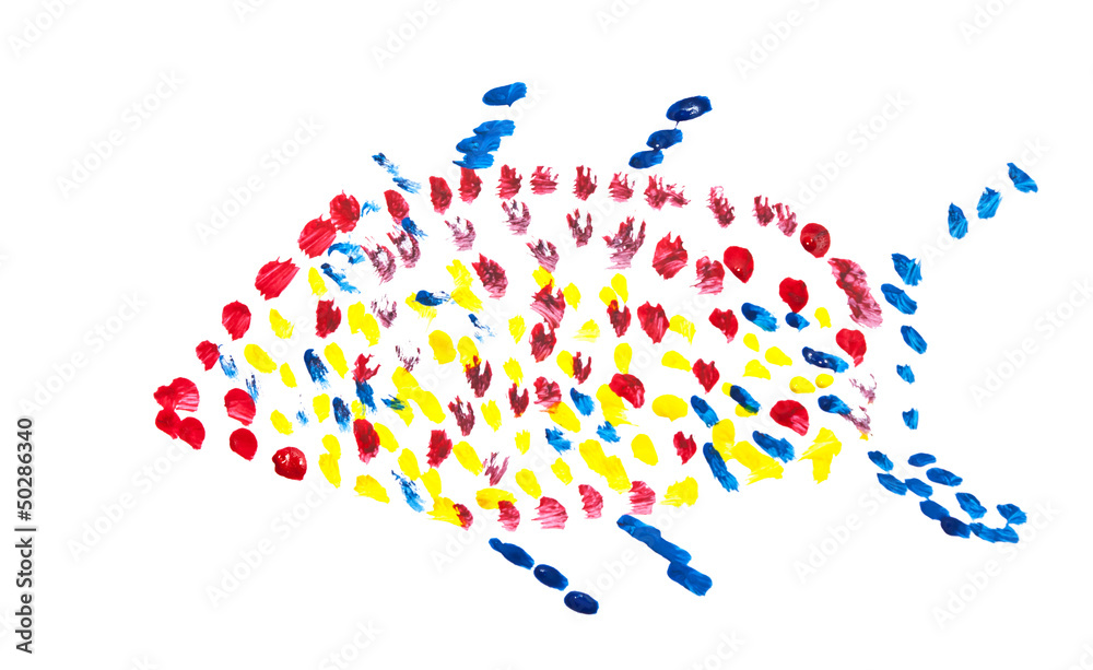 Fototapeta premium Abstract color on paper