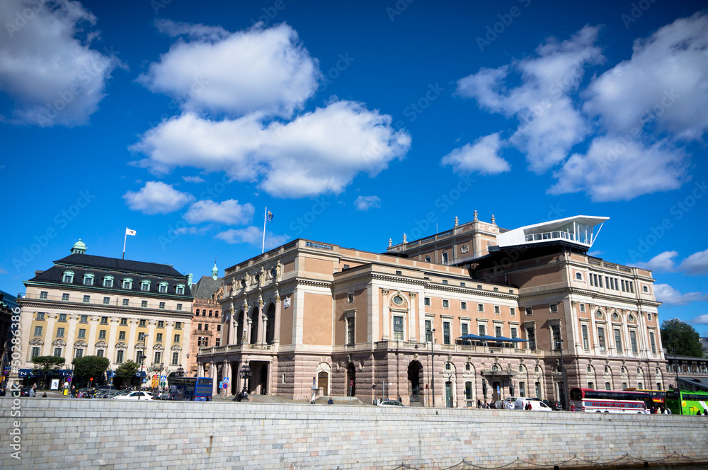 A view of Royal Swedish Opera House in Stockholm in Sweden
