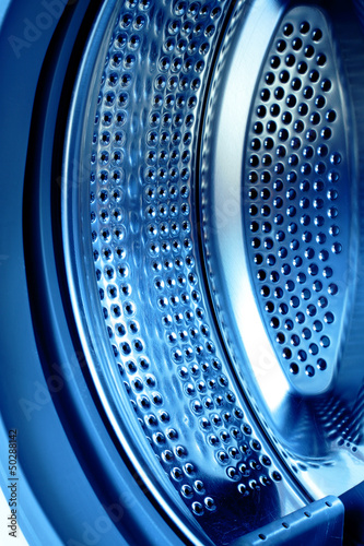 Drum washing machine. monochrome photo