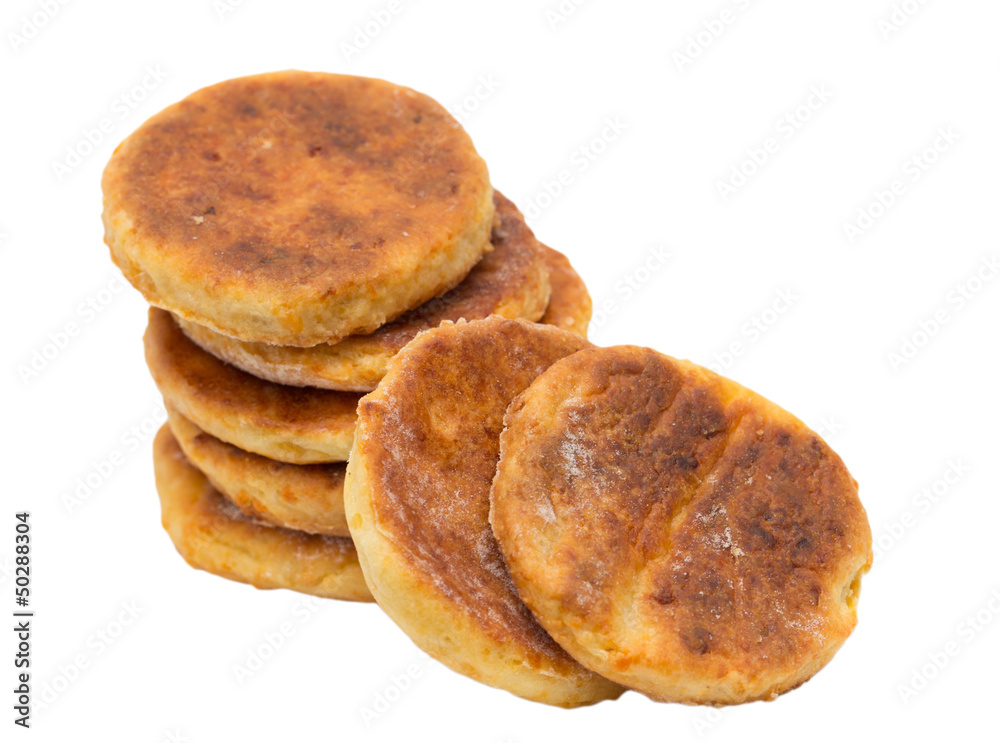 homemade biscuits on a white background