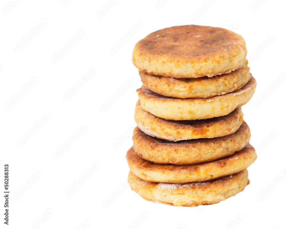 homemade biscuits on a white background homemade biscuits on a white background