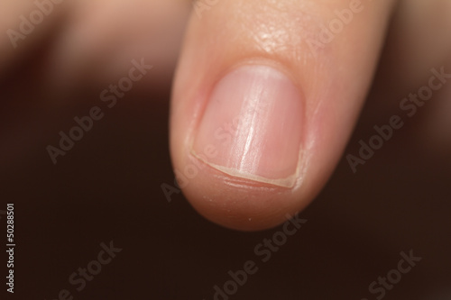 fingernail human male. macro