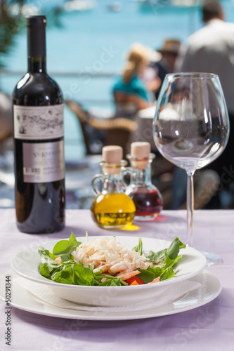 Seafood with a view and wine