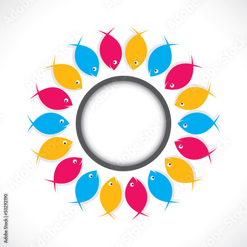 color fish sticker