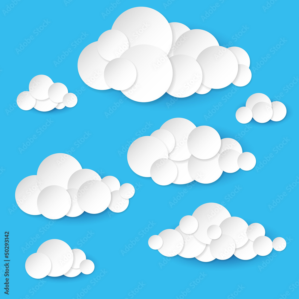 Obraz premium Abstract paper clouds