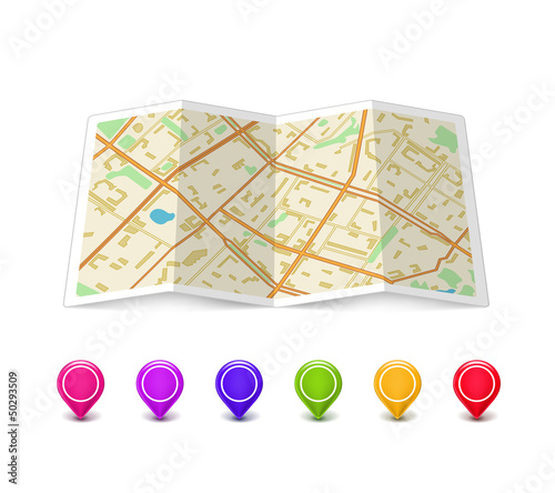 Map icon with Pin Pointers