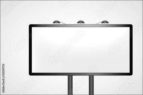 Outdoor billboard on white - vector