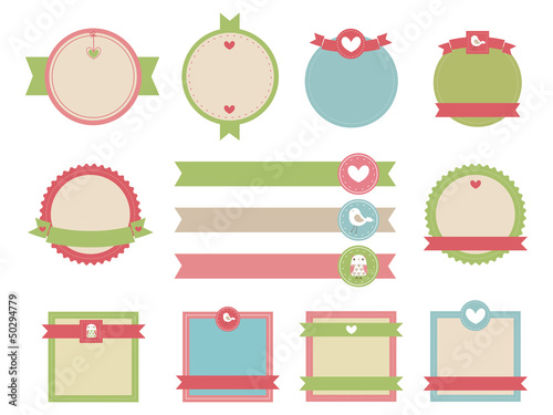 Set design elements in retro style