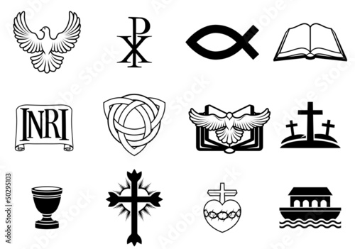 Christian icon set