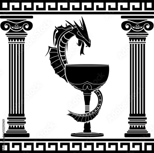 fantasy pharmacy symbol. stencil