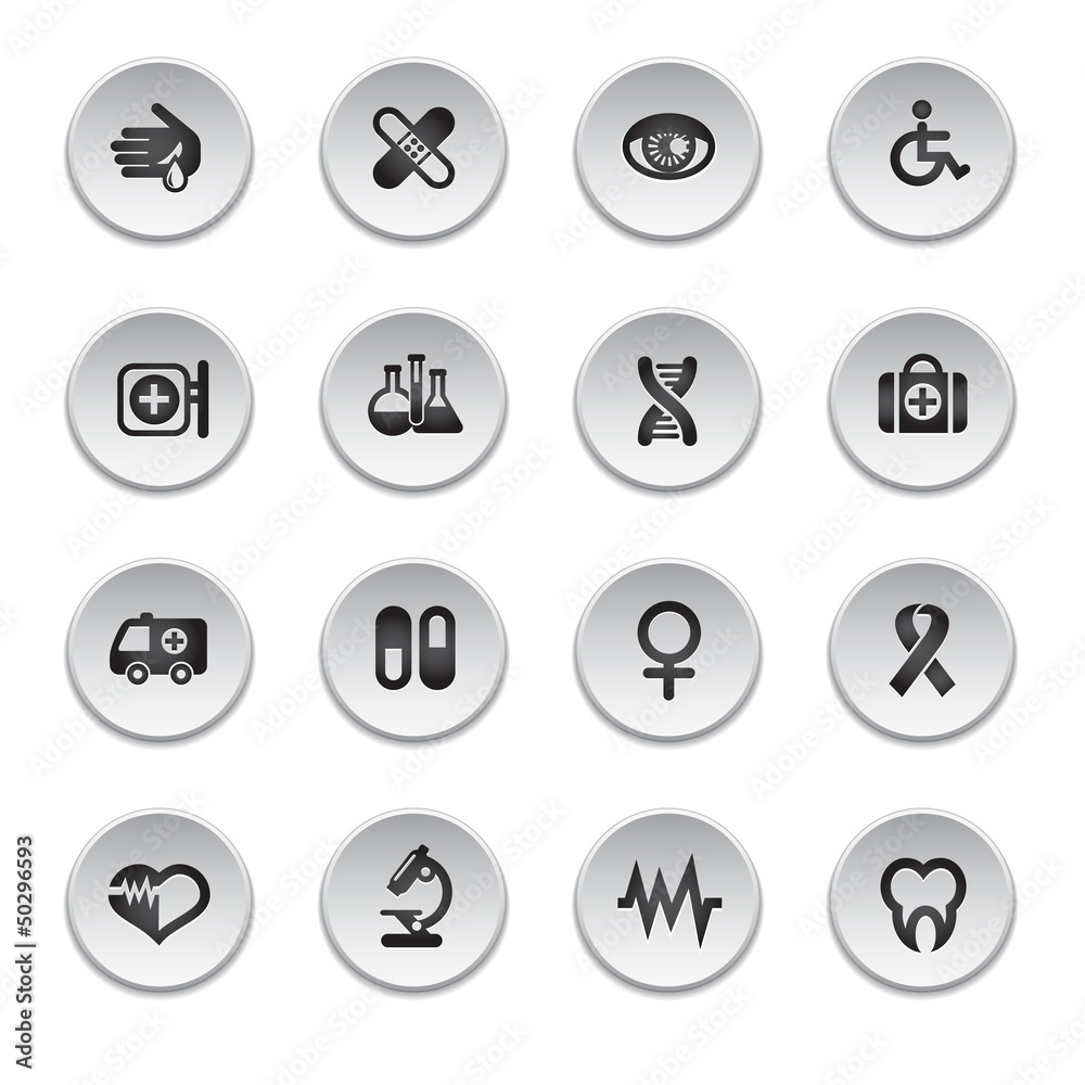 Medical icons set, internet buttons Medical icons set, internet buttons