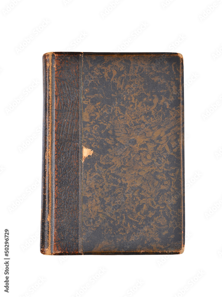 Ancient book cover, isolated on white background Ancient book cover, isolated on white background