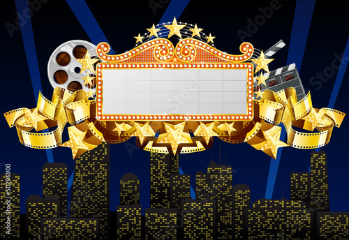 Golden banner