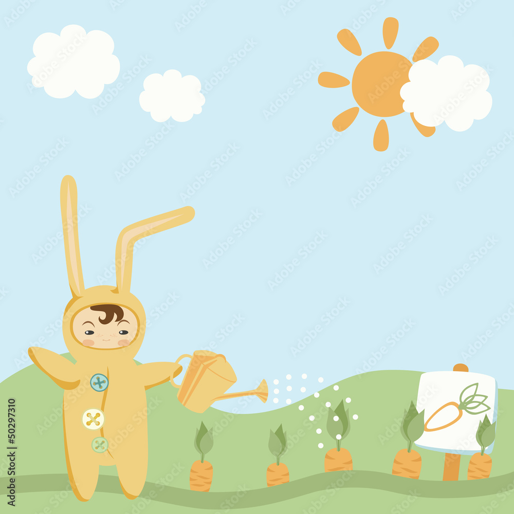 Small Child in Bunny Costume Small Child in Bunny Costume