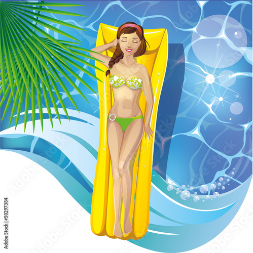 girl in pool
