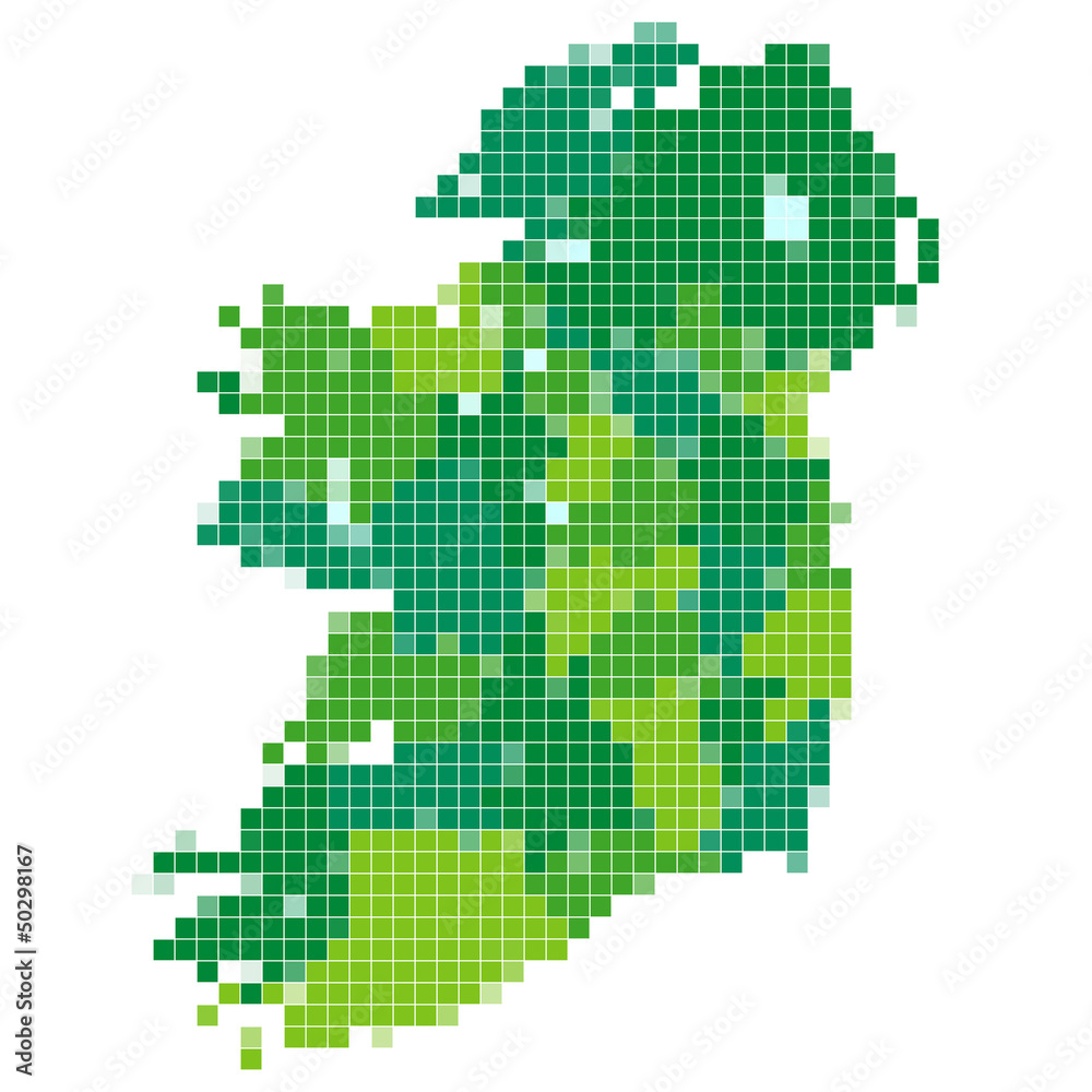 アイルランド　地図　モザイク