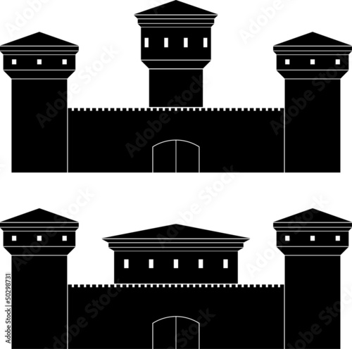 two castles. stencils
